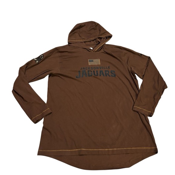 Nike Salute To Service Jacksonville Jaguars Hooded T-Shirt Mens Large Team Issue - Picture 1 of 12